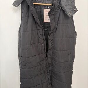 Cynthia Rowley Charcoal Puffer Vest Women’s XL.